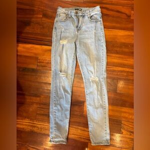 FashionNova straight leg blue jeans